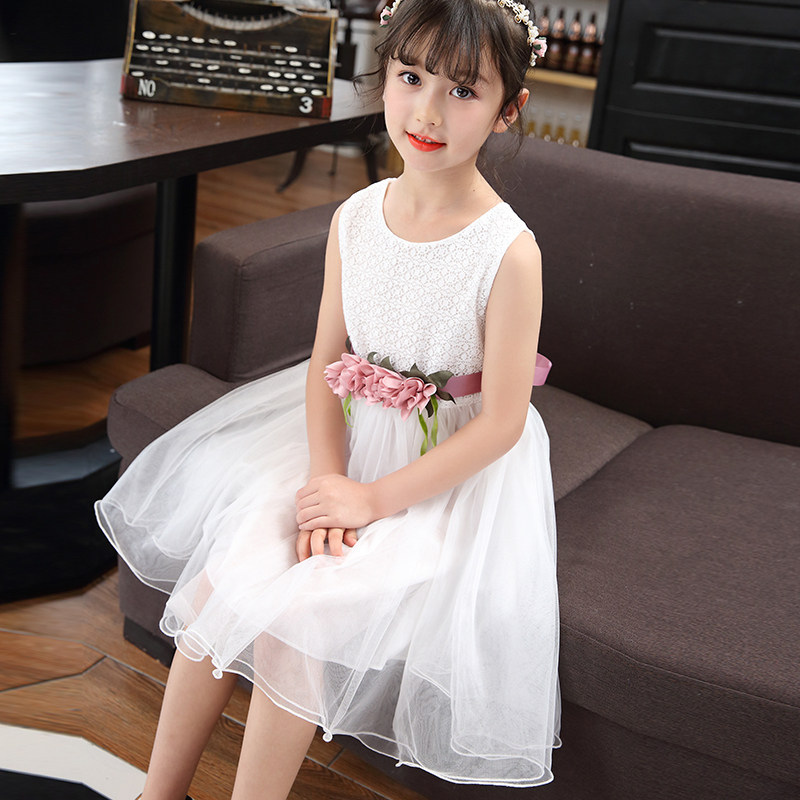 2018新款女童装儿童夏装公主裙子小女孩蓬蓬纱裙中大童夏季连衣裙