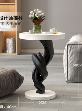 大型中古风艺术客厅落地摆件电视柜沙发旁边几茶几高端大气装饰