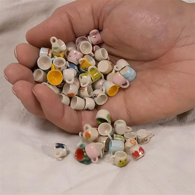 迷你小杯子树脂仿真咖啡杯少女心小玩具微缩娃娃屋diy饰品小配饰