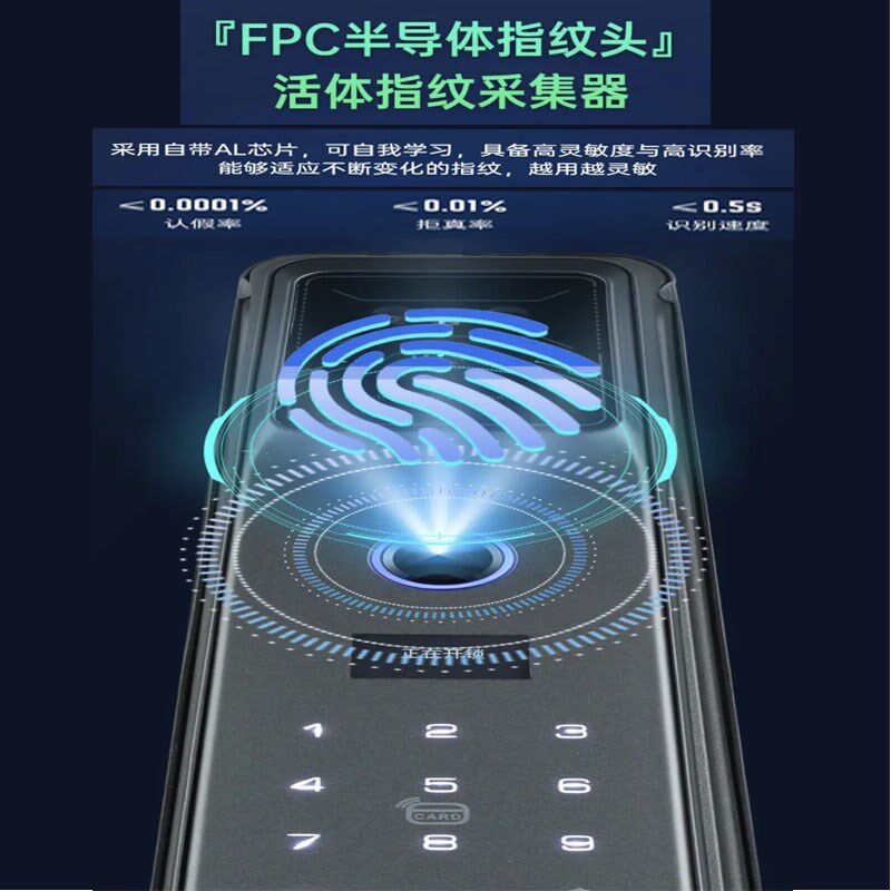兰博仰望全自动智能锁3D人脸识别指纹锁手机远程控制防盗门专用锁