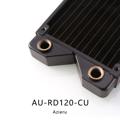 Azieru  AU-RD120-CU 120铜水冷排 换热器 散热排 冷排 铜排