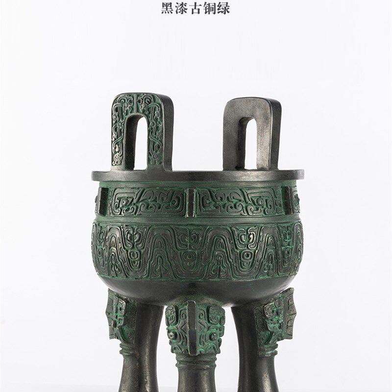 【大克鼎】青铜器仿古摆件纯铜圆鼎办公室桌面装饰品香炉三足鼎