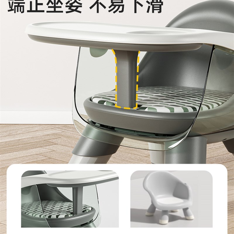 宝宝餐椅儿童餐桌椅婴儿叫叫椅吃饭小板凳不伤脊柱家用靠背小椅子