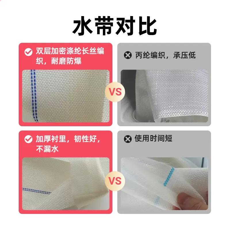 6寸8/10/12/14寸大口径消防水带加厚耐磨农用灌溉排涝帆布抽水管