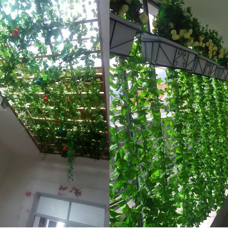 仿真绿萝叶假花藤条葡萄树叶吊顶管道装饰藤蔓塑料绿植物缠绕遮挡