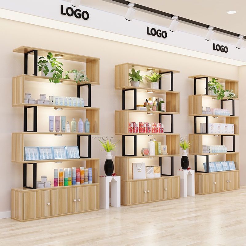 货架展示架自由组合产品置物架鞋店包店陈列柜美容院化妆品展示柜