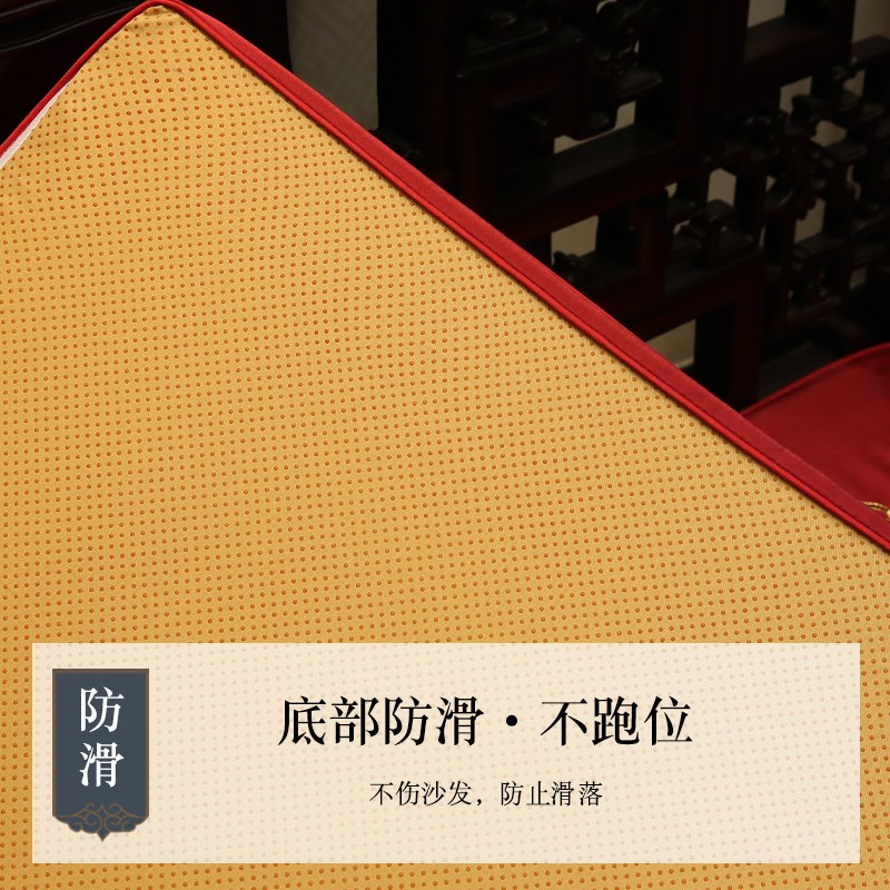 新中式红木椅坐垫棉麻椅垫圈椅防滑茶椅座垫海绵垫办公室屁垫定制
