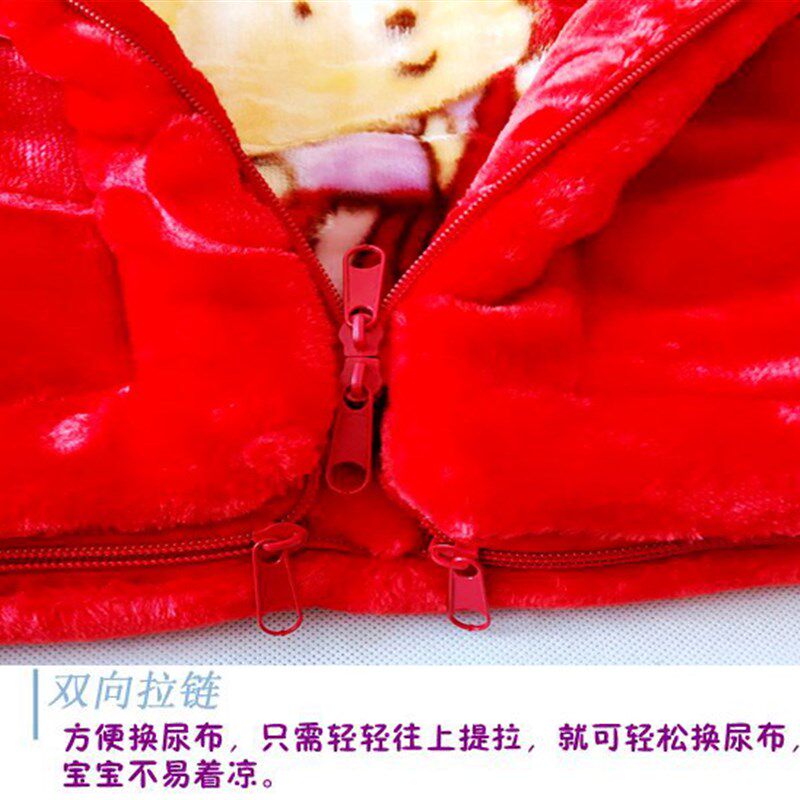婴儿抱被新生儿多功能睡袋防踢被秋冬季外出包被宝宝拉链披风斗篷