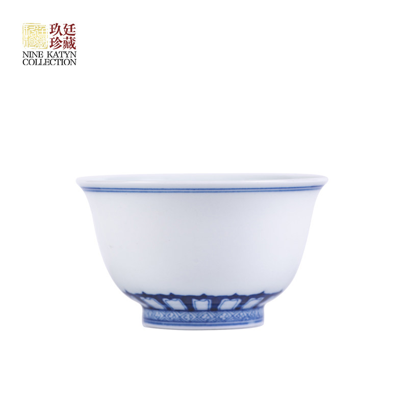玖廷青花瓷茶盏主人杯单杯景德镇功夫茶具茶杯陶瓷大号品茗杯子