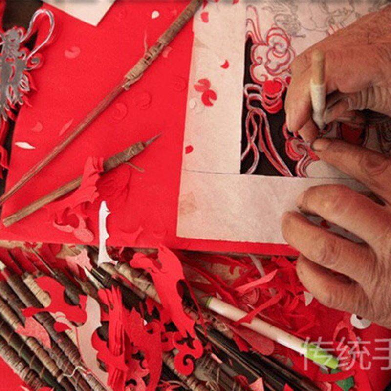 六年老店剪纸工具蔚县蜡盘刻纸蜡板刻刀垫板手工窗花纯手工黑蜡盘