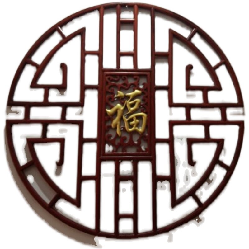 定制东阳木雕仿古门窗电视背景墙屏风挂落客厅吊顶玄关镂空花板