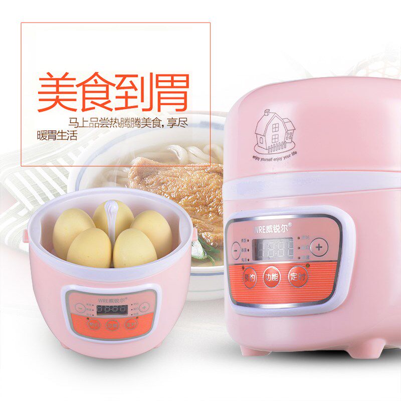 智能电热饭盒 双层保温预约定时 迷你加热蒸煮饭盒 热饭器可插电