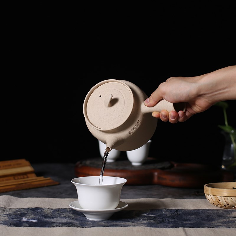 黄树藩手拉白泥砂铫 /玉书煨/砂挑/茶铫/白泥炉/炭炉/白泥壶/茶壶