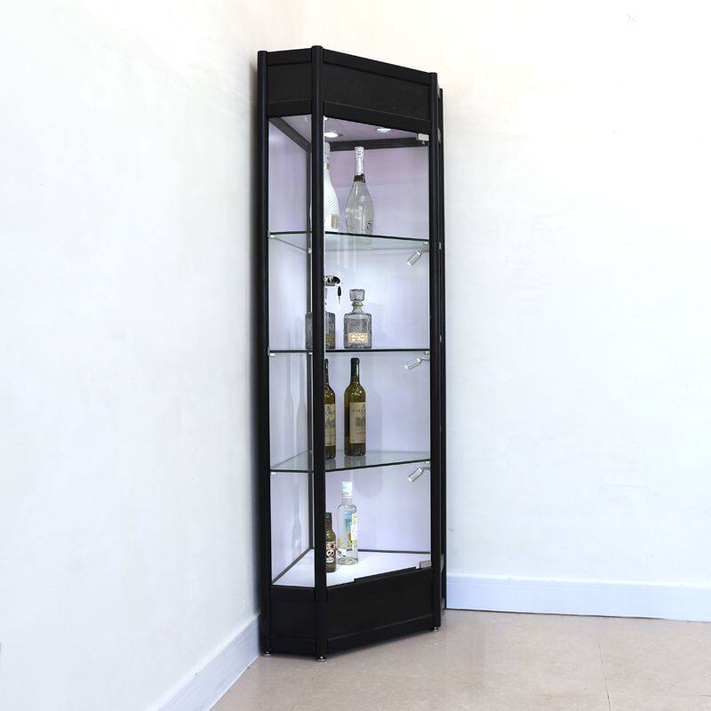 倍先 角柜酒柜展示柜墙角柜欧式玻璃客厅转角柜化妆品模型展示架