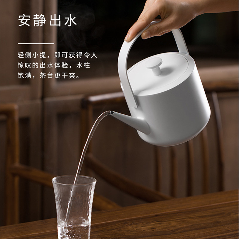 小提 中式双层304不锈钢电热水壶家用办公提梁烧水壶泡茶专用茶道