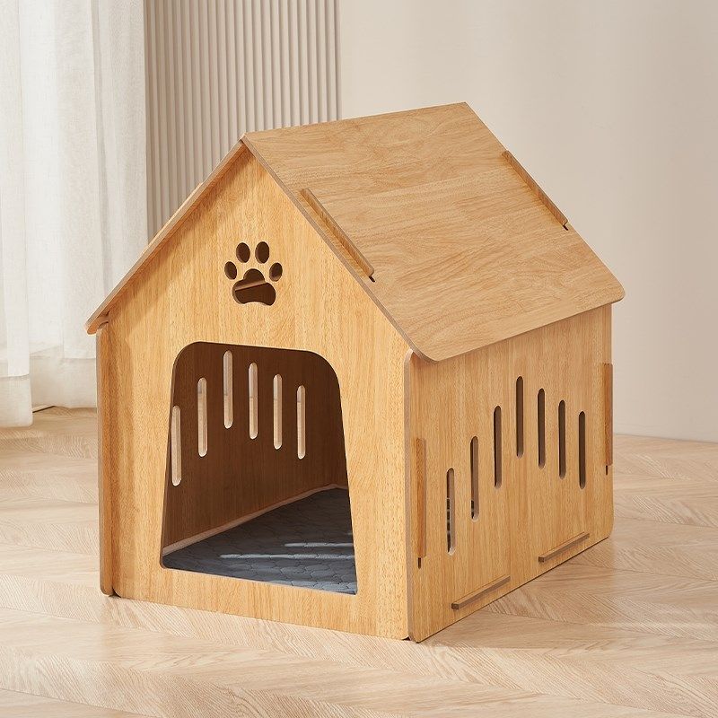 狗窝狗狗春夏猫窝四季通用房子型狗笼宠物用品室内狗屋别墅木制