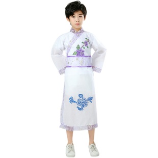 儿童环保服装幼儿园手工创意diy亲子汉服演出女童时装走秀塑料袋