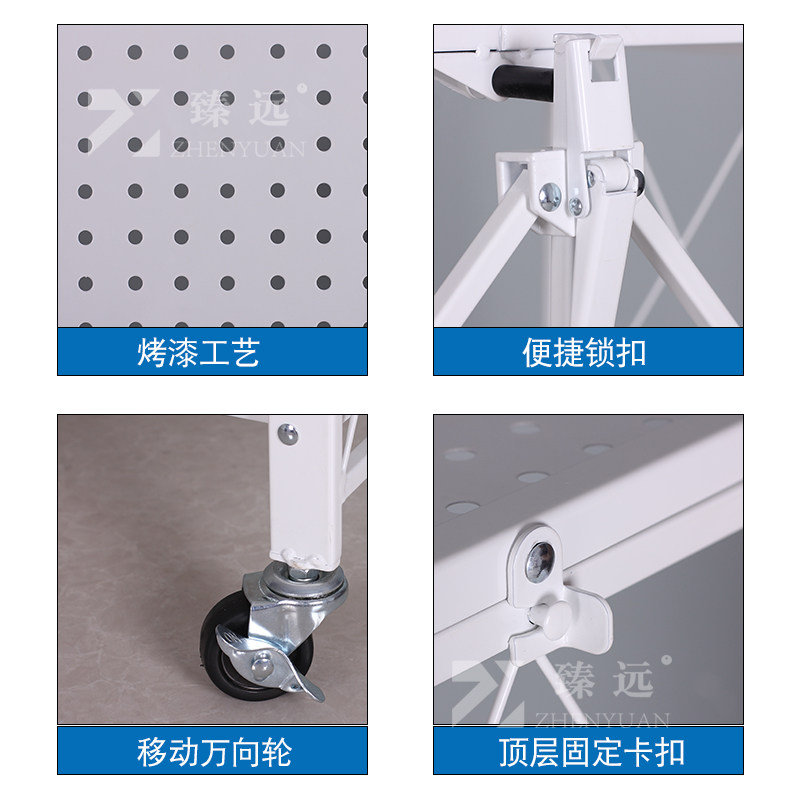 免安装厨房置物架不锈钢折叠微波炉烤箱用品收纳架子家用落地多层