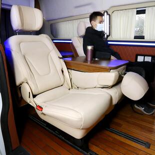 新全顺座椅改装威霆V260中排后排三人座商务车第三排汽车折叠
