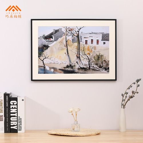 简约铝合金画框装裱a3A4水彩素描相框挂墙4k8开拼图外架定制订做