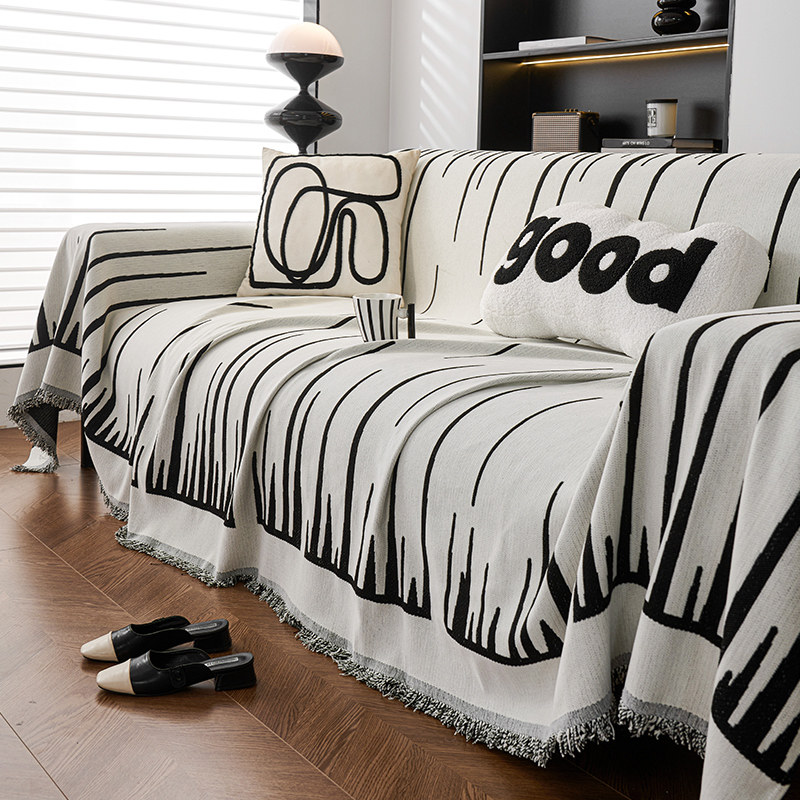 万能全盖沙发巾一整张盖布沙发垫黑色套罩盖毯四季通用2025年新款