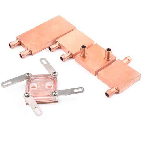 水冷头40*40 40*80 吸热液冷模具水冷CPU半导体制冷片散热器 紫铜