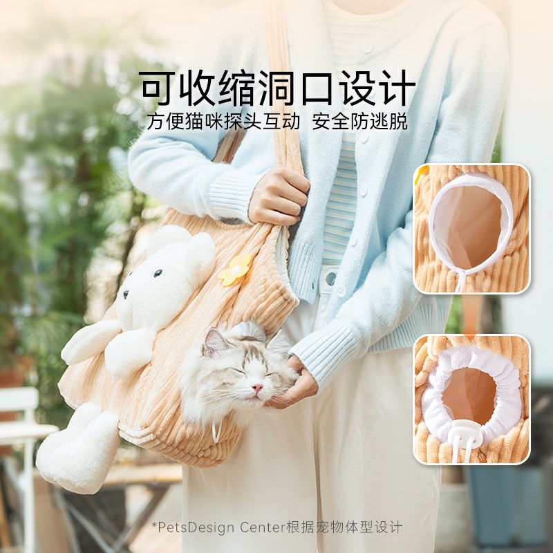 猫包外出便携秋冬单肩斜挎包宠物猫咪外出包狗狗背包冬天保暖神器
