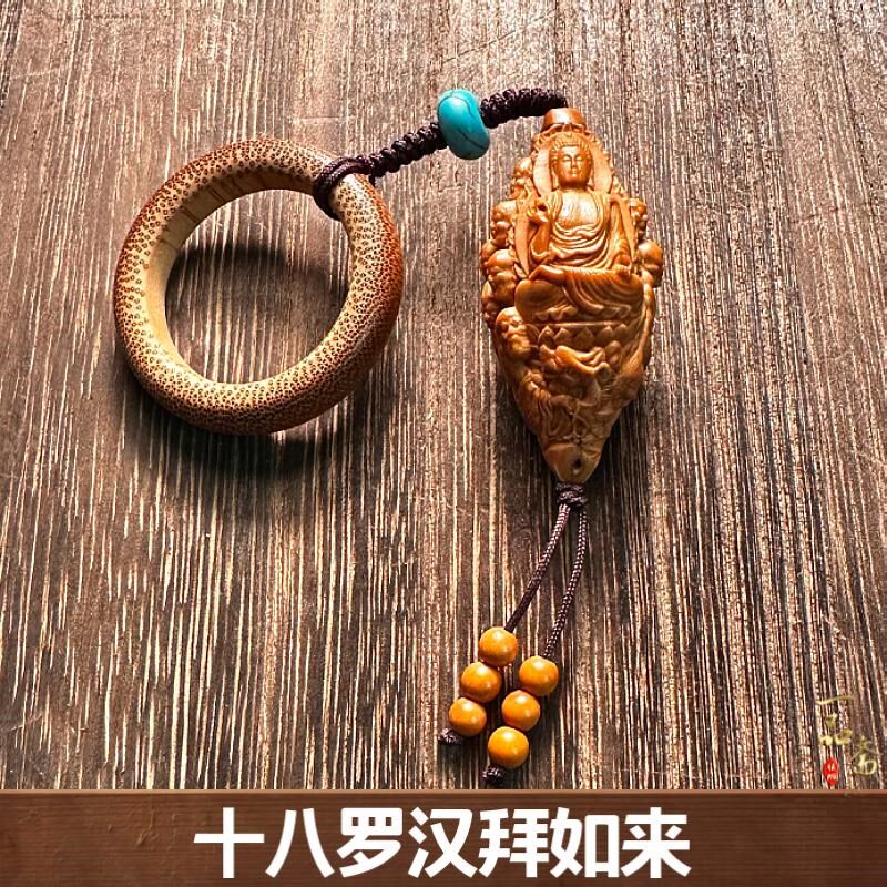 十八罗汉佛像橄榄核单籽精雕雕刻核雕文玩解压手把件男士随身把玩