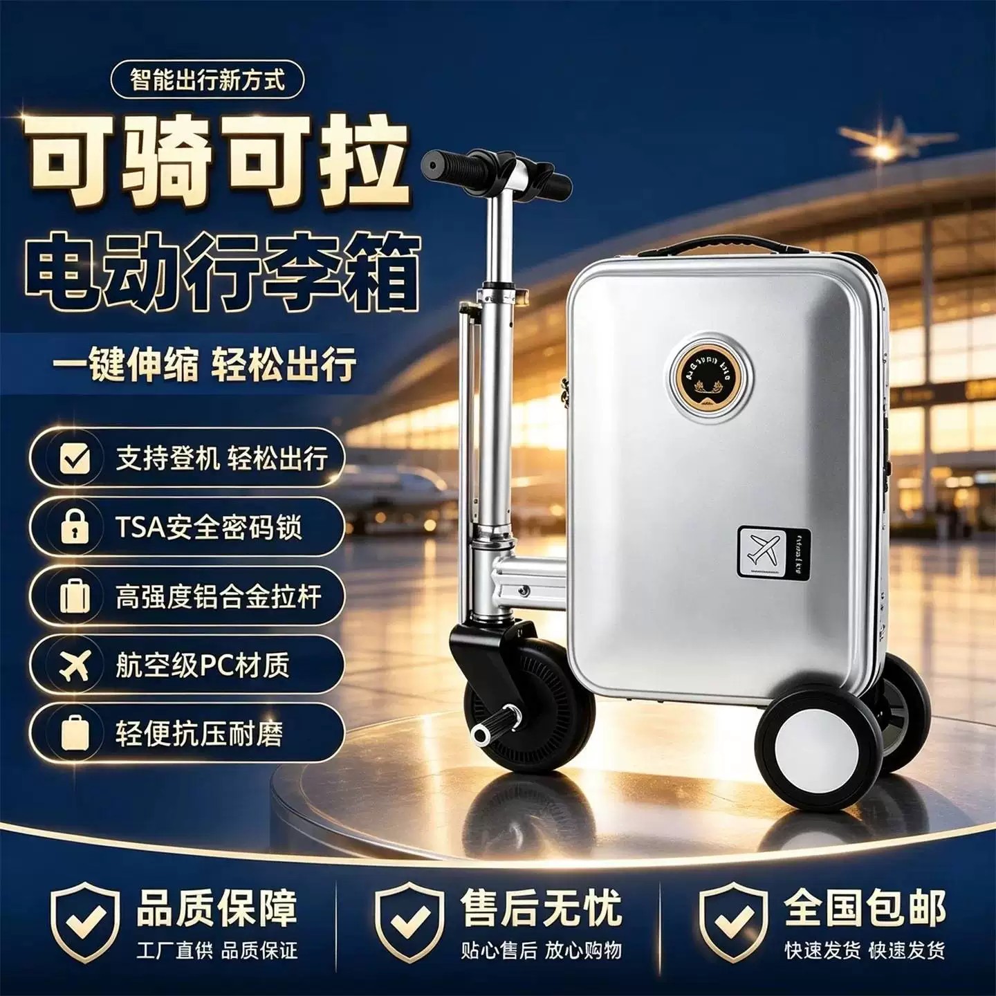 可以骑的电动行李箱20寸可登机箱图片