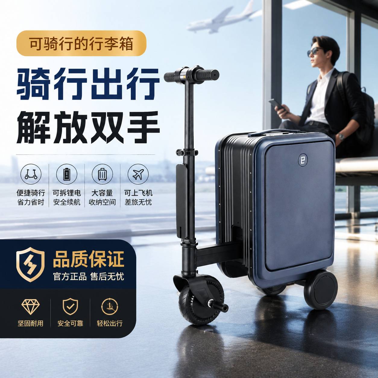 行李箱可上飞机电动新款智能亲子