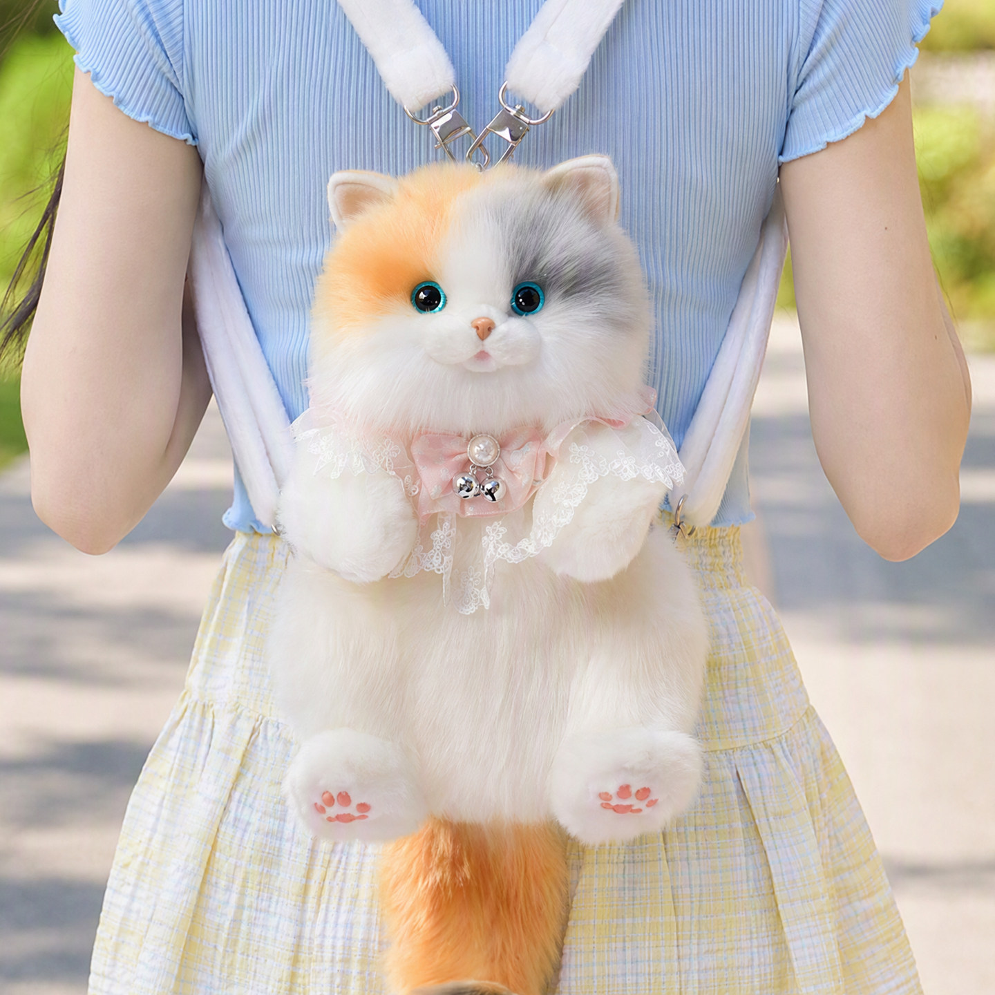 仿真小猫咪玩偶背包精美礼盒装