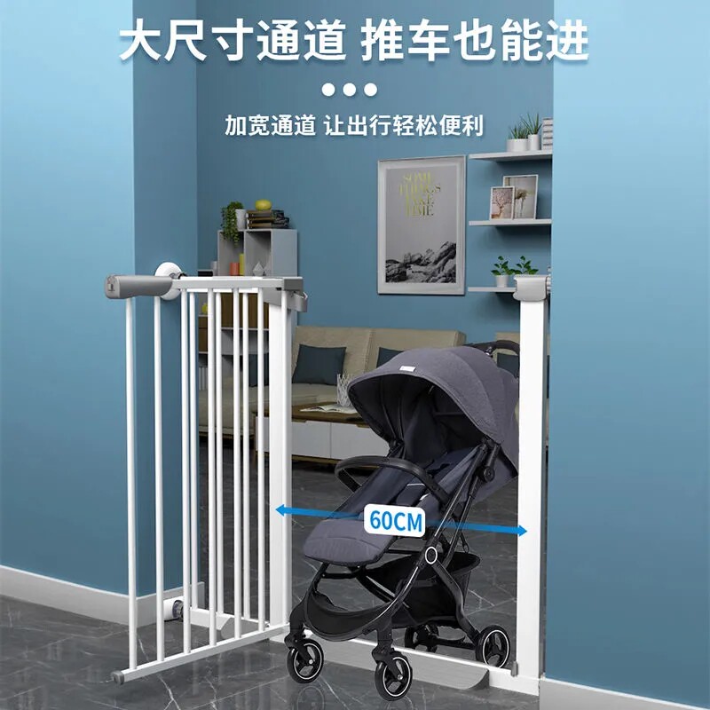 楼梯口双门栏儿童安全门栏杆围栏隔断防护栏挡宠物隔离栏加高栅栏图片