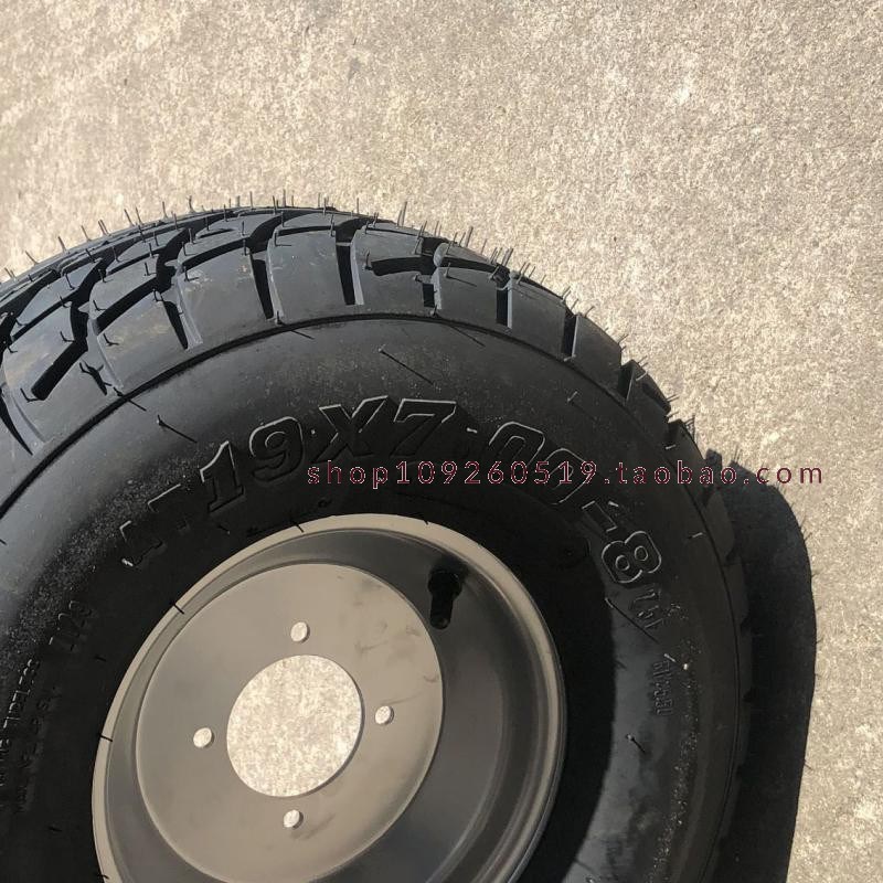 自制改装四轮卡丁车配件沙滩车8寸公路胎19X7-8寸轮毂真空轮胎