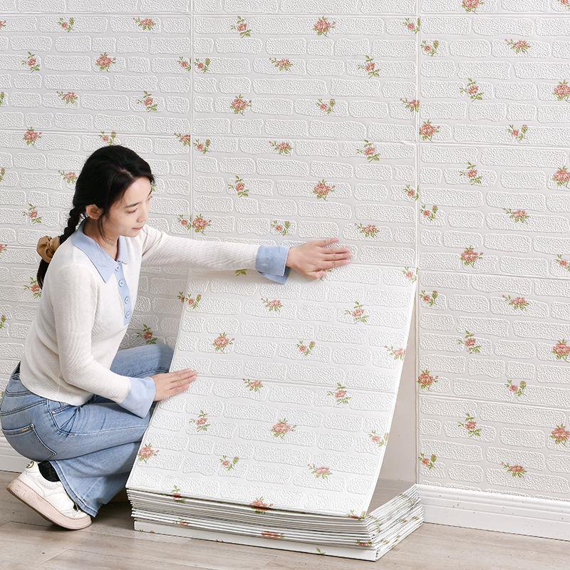 墙纸自粘3d立体自粘墙贴防水防潮卧室温馨儿童房背景装饰墙壁贴纸