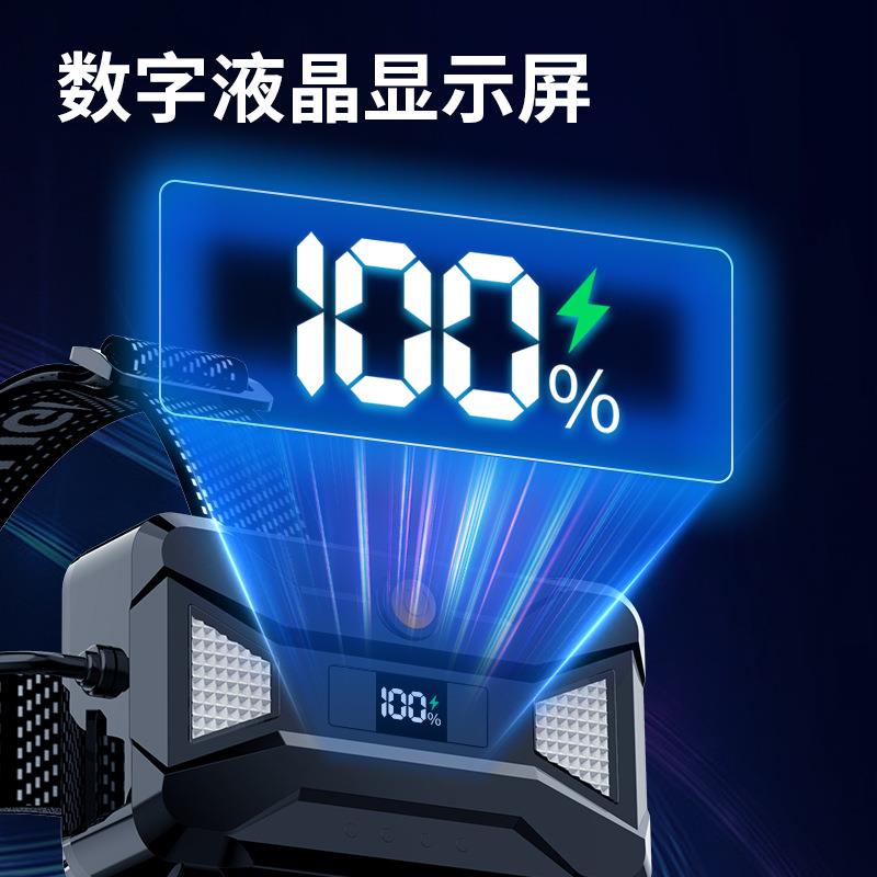 白激光头灯强光充电超亮头戴式手电筒钓鱼专用感应灯超长续航矿灯