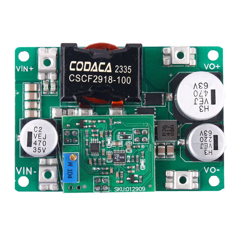 DC-DC可调升压模块电源大功率稳压升压板直流5v12v转24v36v48v