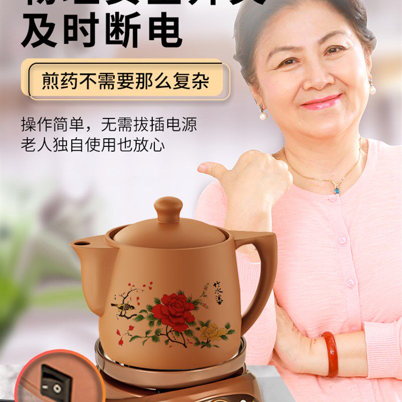 灵芝煎药壶全自动熬药家用紫砂中药电煎壶无釉药煲药罐中医电砂锅
