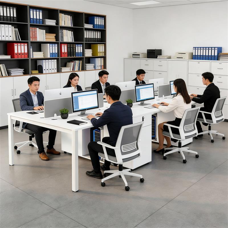 办公桌员工位财务屏风卡座公司办公室工位职员桌椅组合2双4四人位