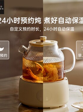 康宁养生壶全玻璃家用多功能小型办公室新款煮茶器烧水壶花茶壶炖