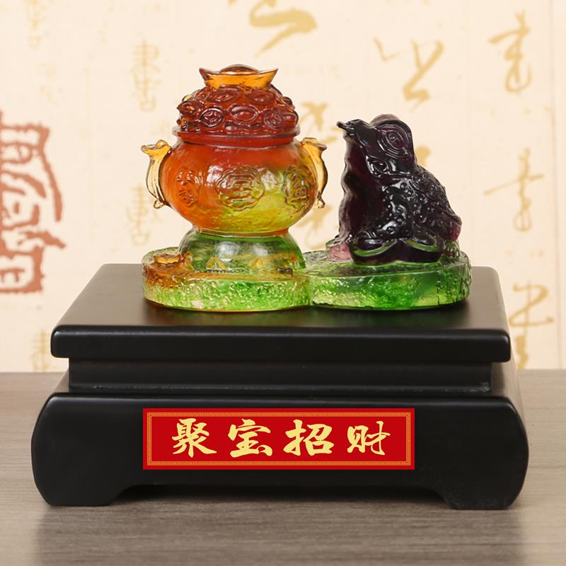 现货宋韶光2026马年吉祥物聚宝招财琉璃摆件客厅办公室财运摆设