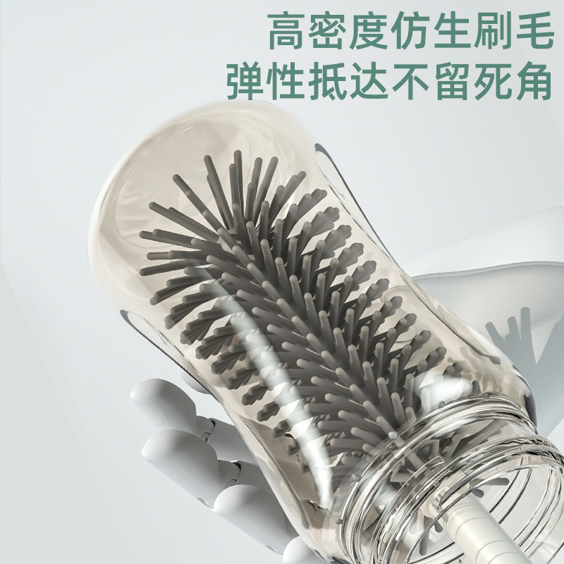 硅胶奶瓶刷360度旋转婴儿奶嘴刷吸管刷洗奶瓶刷子清洗套装清洁刷