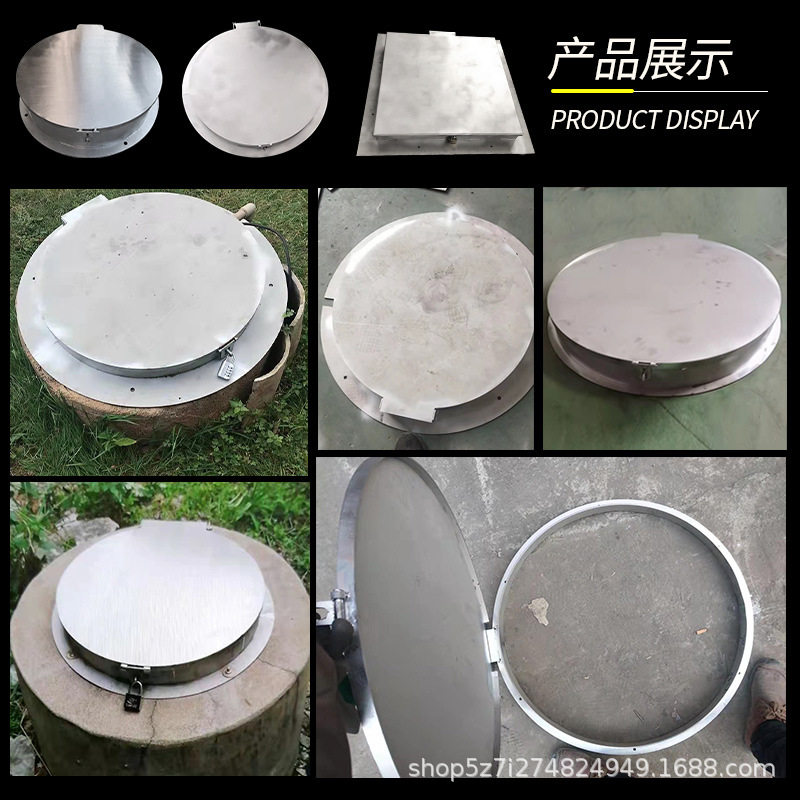 带锁防盗不锈钢井盖方形圆形家用装饰污水窨井盖排水沟盖板水篦子