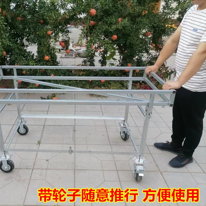 围栏款移动摆摊车可拆卸流动摆摊货架促销台户外路边卖服装地摊车