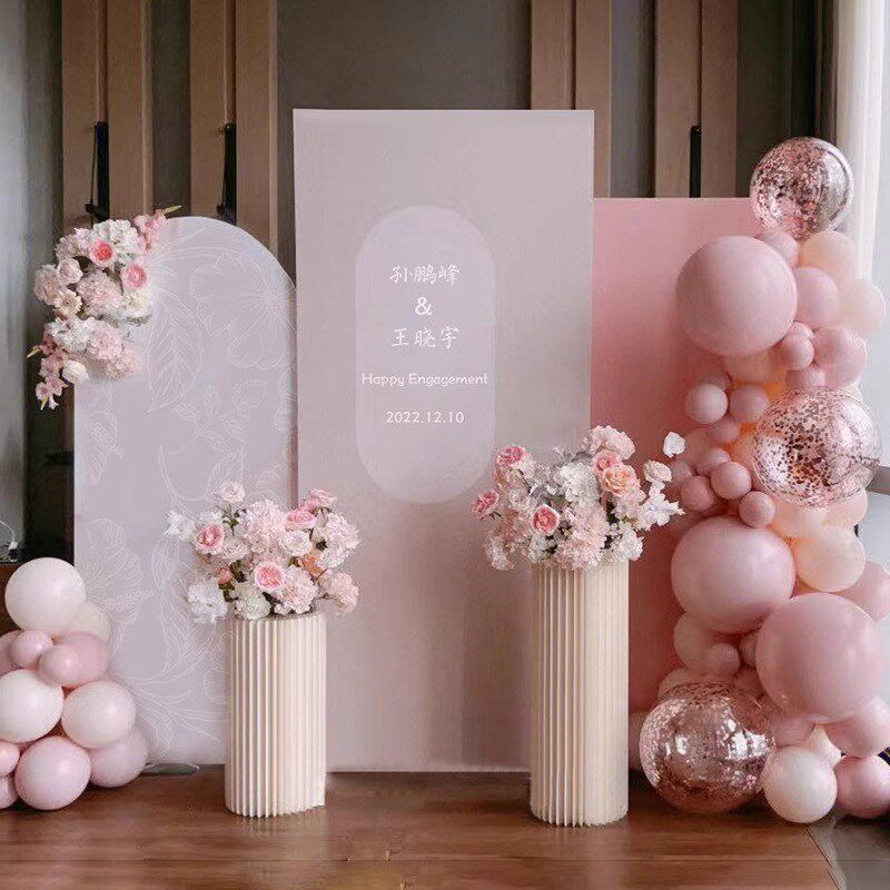 订婚宴布置装饰婚礼背景墙结婚迎宾区场景摆件kt板背景板用品全套