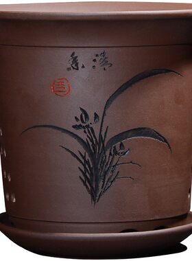 君子兰花盆陶瓷紫砂花盆栽玫瑰花绣球花绿萝海棠花兰草吊篮专用盆