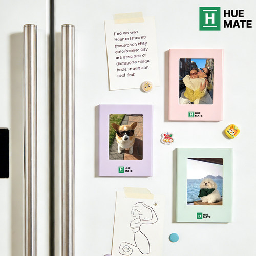 Huemate拍立得磁吸相框冰箱贴创意3寸照片mini相纸小卡趣味展示框