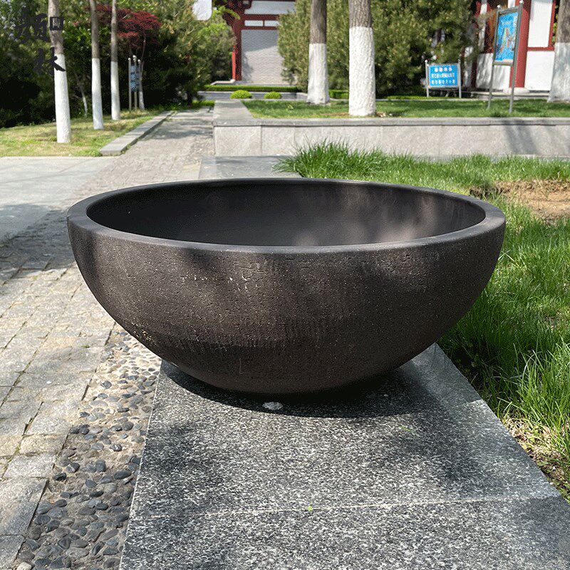 大花钵拼盘超大盆浅盆敞口盆大碗盆圆形花箱景观大口盆矮盆紫砂盆
