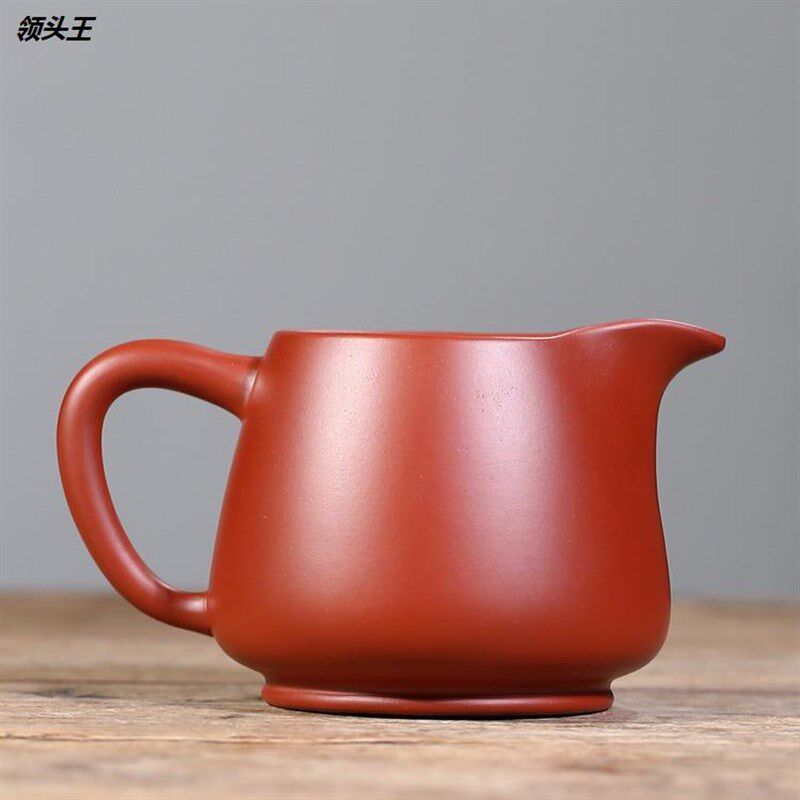 宜兴原矿手工朱泥紫砂茶壶茶具杯子大红袍公道杯大容量小号杯子