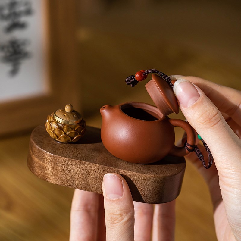 【特惠】紫砂小茶壶摆件家居香薰桌面装饰品手工香丸男女创意茶宠