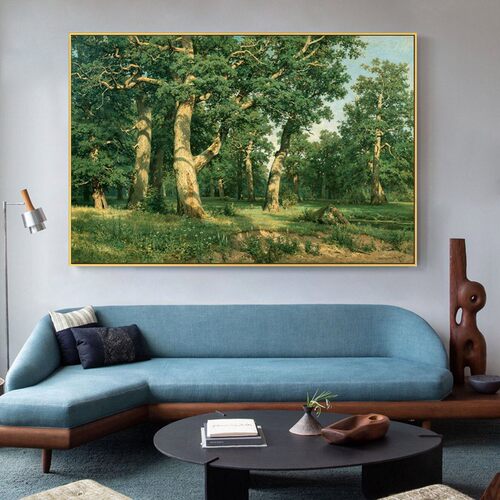 希施金大树装饰画沙发背景挂画玄关入户走廊画森林壁画古典有定做